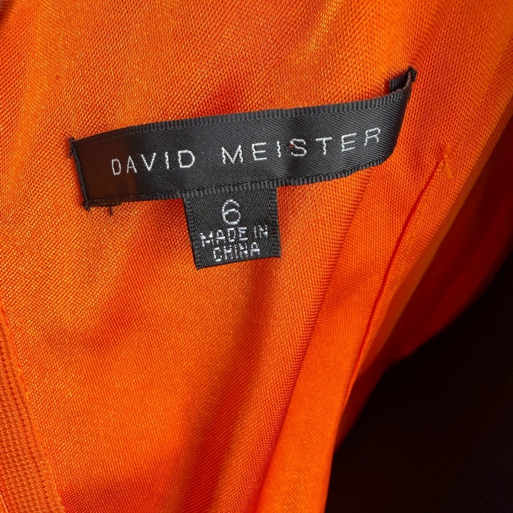 David Meister Strapless Orange Dress - Picture 2 of 6